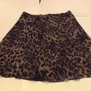NWT Silk Chiffon Animal Print Skirt Size 6